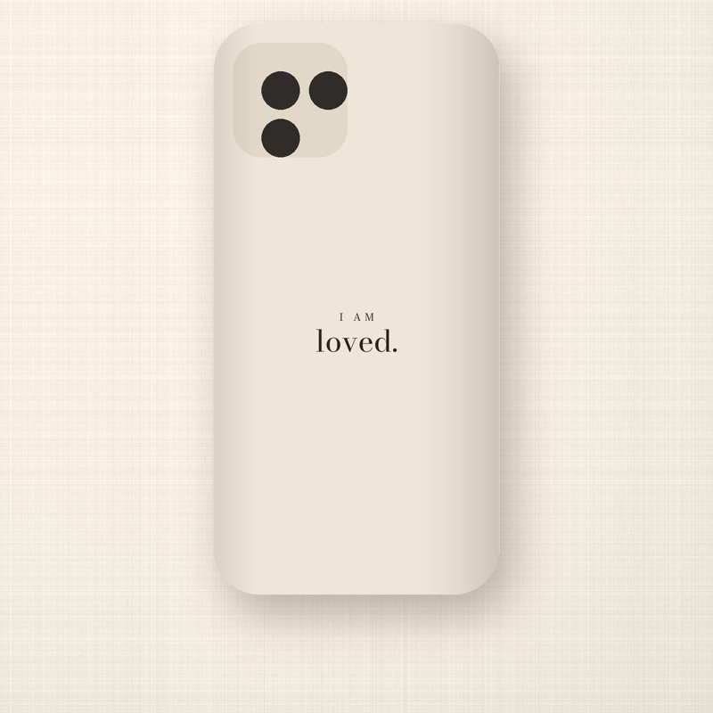 I AM loved. phone case